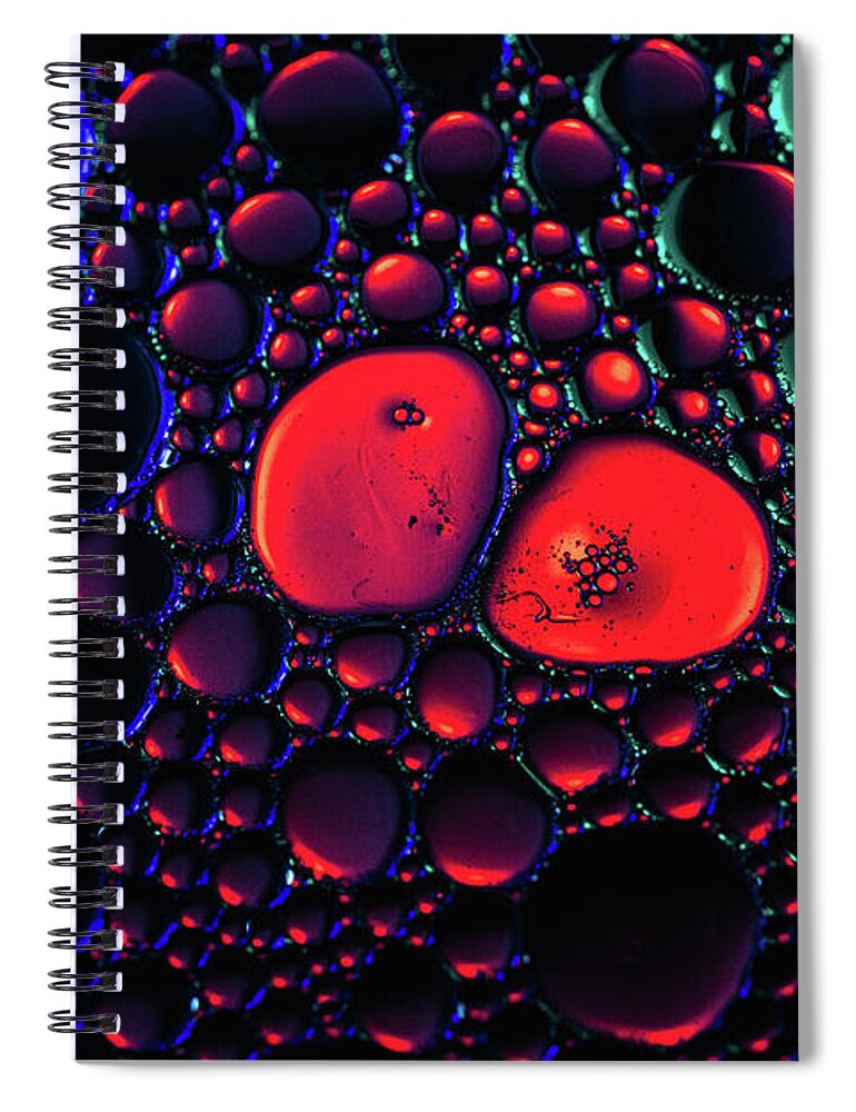 Light Spiral Notebook featuring the photograph Abstract Bubbles by Amelia Pearn