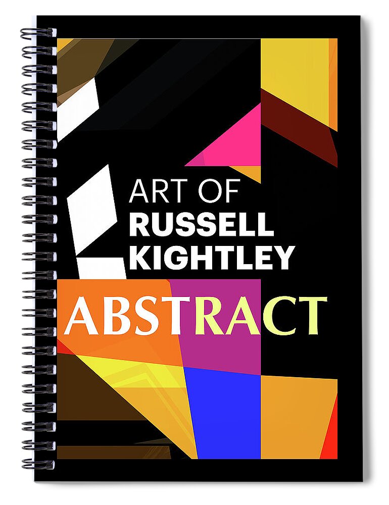 Art Spiral Notebook featuring the digital art ABSTRACT Cover Portrait by Russell Kightley