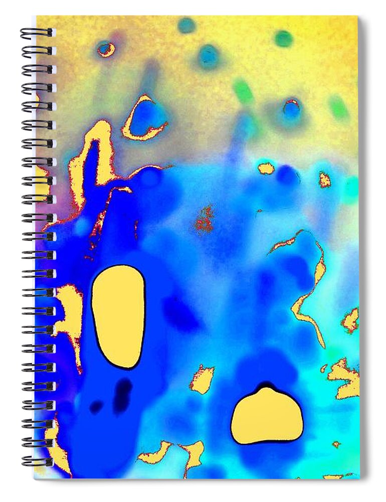 Abstract Spiral Notebook featuring the digital art Abstract Expressionaryish 22 by T Oliver