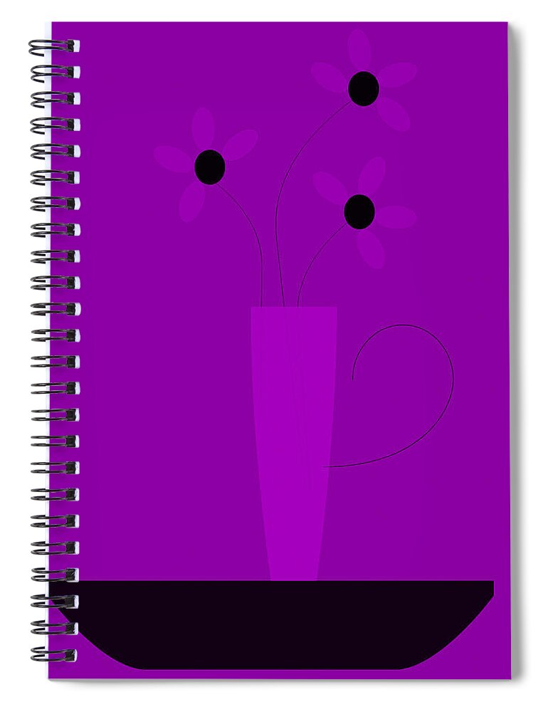 Art Spiral Notebook featuring the digital art Abstract Floral Art 657 by Miss Pet Sitter