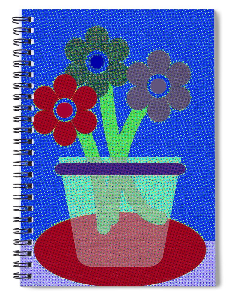 Art Spiral Notebook featuring the digital art Abstract Floral Art 718 by Miss Pet Sitter