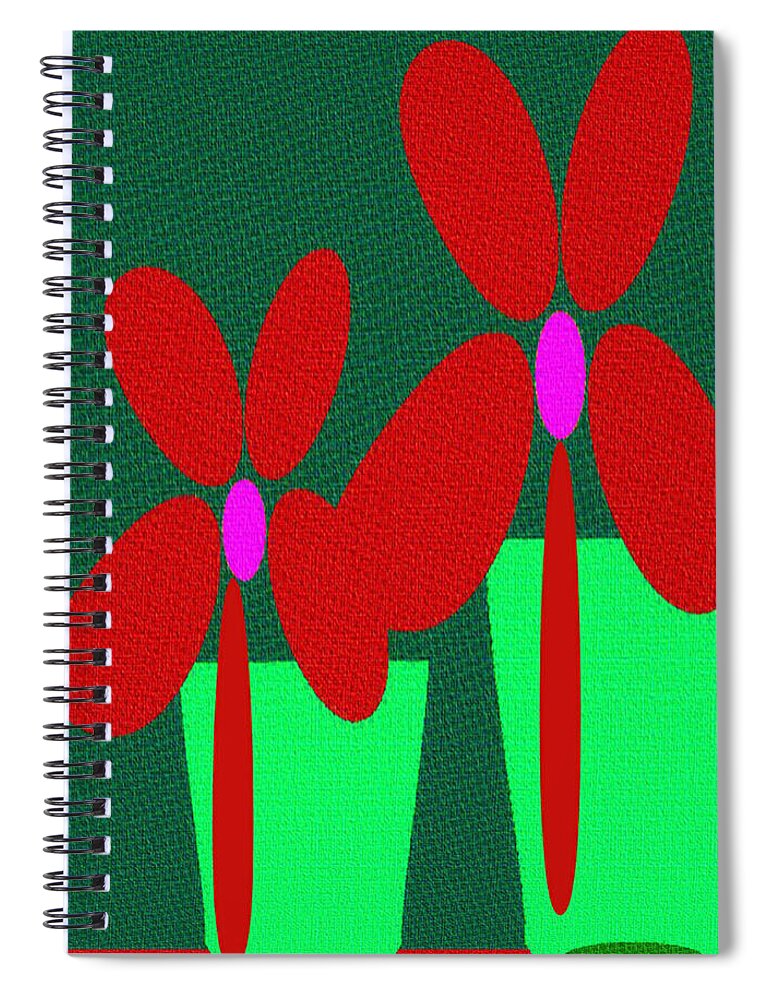 Art Spiral Notebook featuring the digital art Abstract Floral Art 755 by Miss Pet Sitter