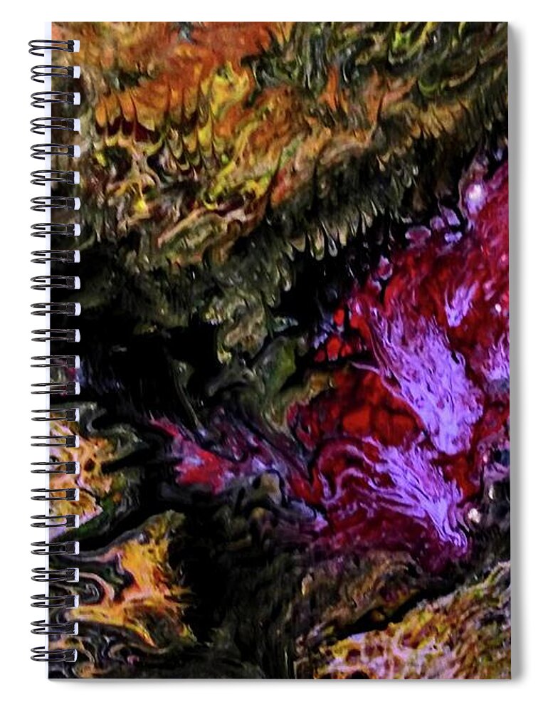 Hills Spiral Notebook featuring the painting Abstract Hills by Anna Adams