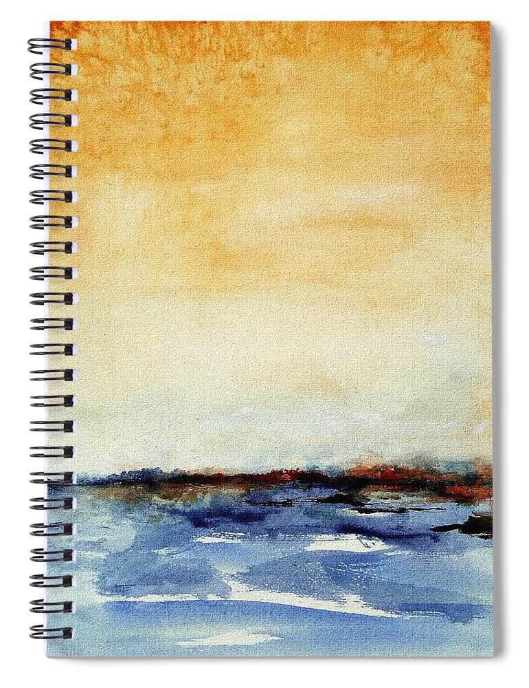 Abstract Landscape Spiral Notebook featuring the painting Abstract Landscape No.1 by Wolfgang Schweizer