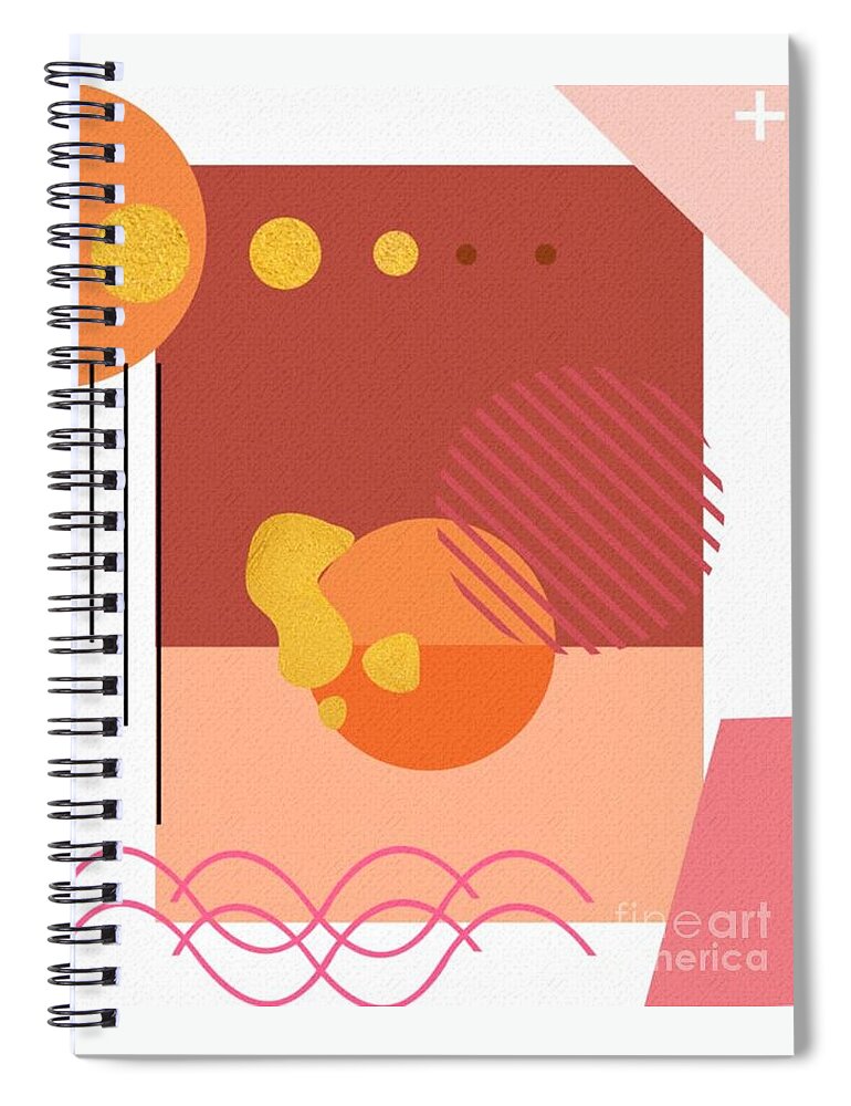 Abstract Spiral Notebook featuring the digital art Abstract Nr.10 by Nomi Morina