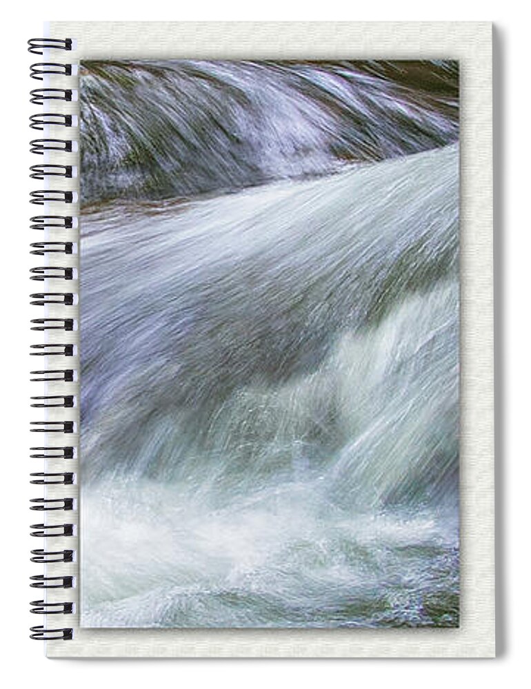 Waves Spiral Notebook featuring the photograph Abstract Of A Mountain Stream by James Woody