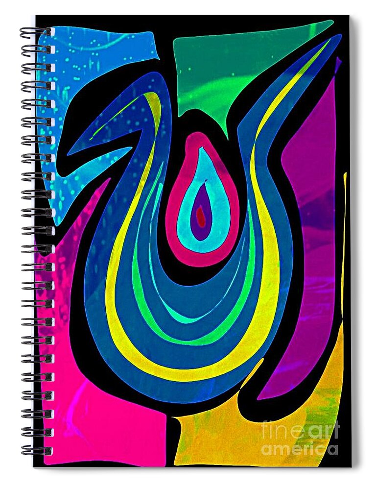 Design Spiral Notebook featuring the digital art Abstract Painting by Nomi Morina