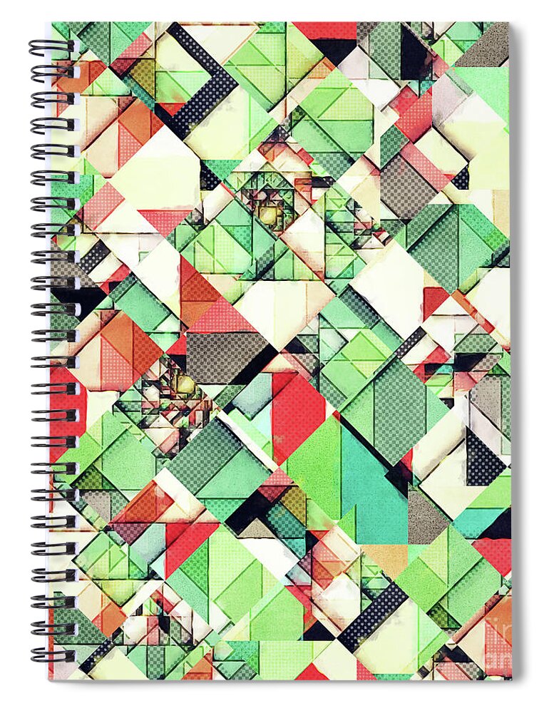 Texture Spiral Notebook featuring the digital art Abstract Pattern by Phil Perkins