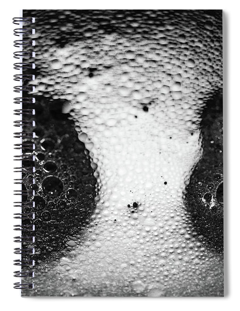 Abstract Photography Spiral Notebook featuring the photograph Abstract Photography - Black and White by Amelia Pearn