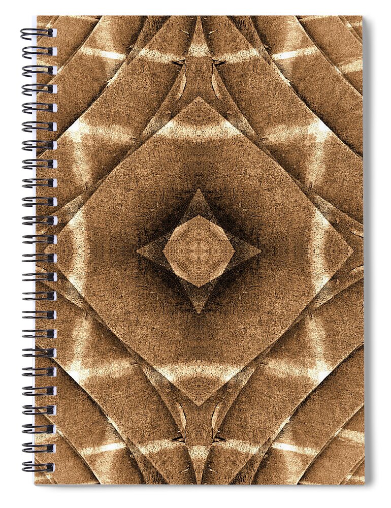 Sepia Tone Spiral Notebook featuring the photograph Abstract Stairs 11 by Mike McGlothlen