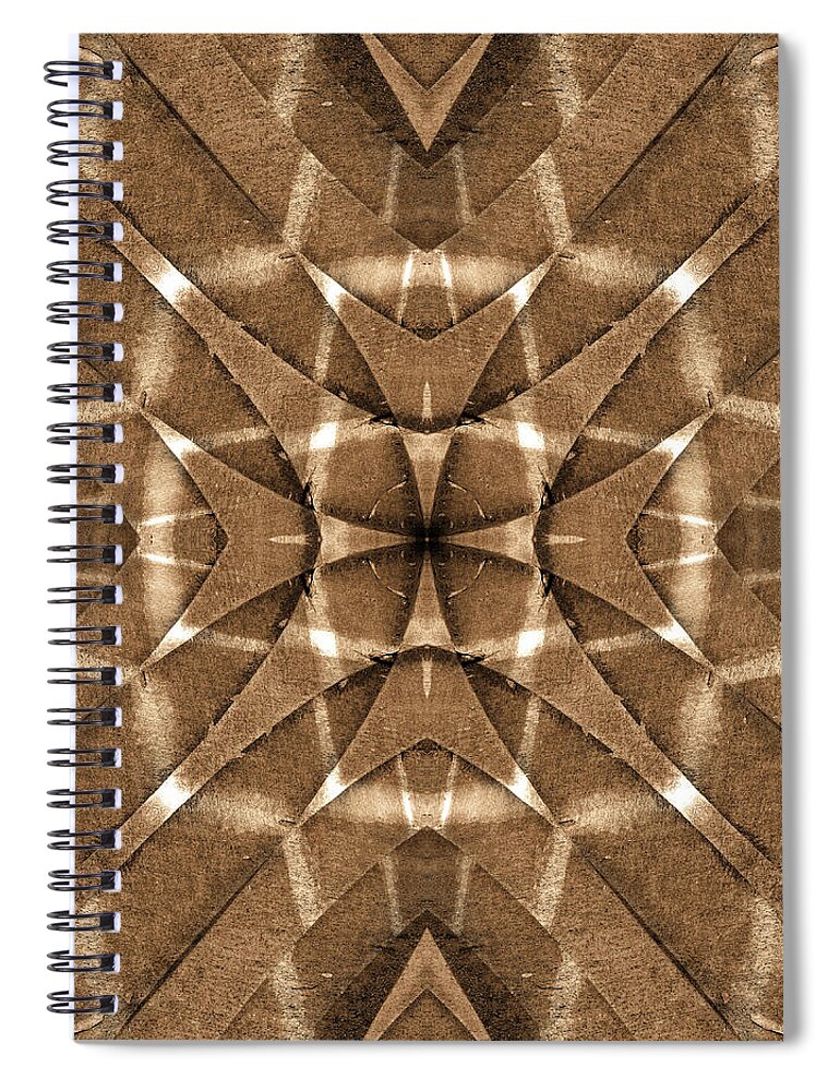 Sepia Tone Spiral Notebook featuring the photograph Abstract Stairs 12 by Mike McGlothlen