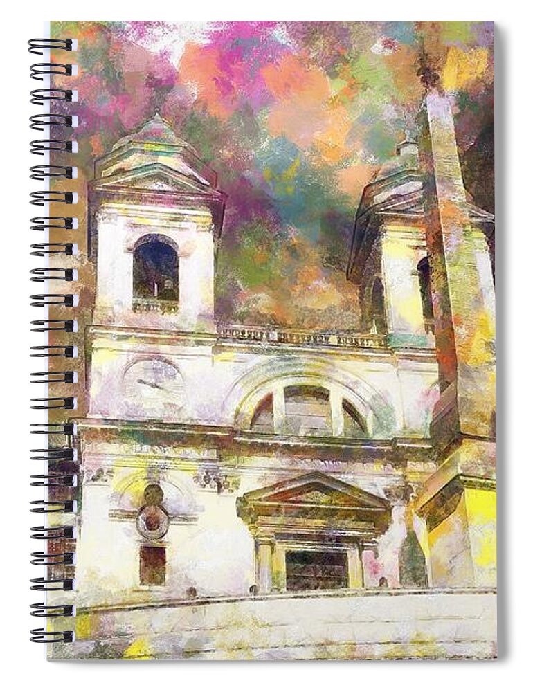 Art Paint Spiral Notebook featuring the photograph Abstract Trinita dei Monti Paint by Stefano Senise