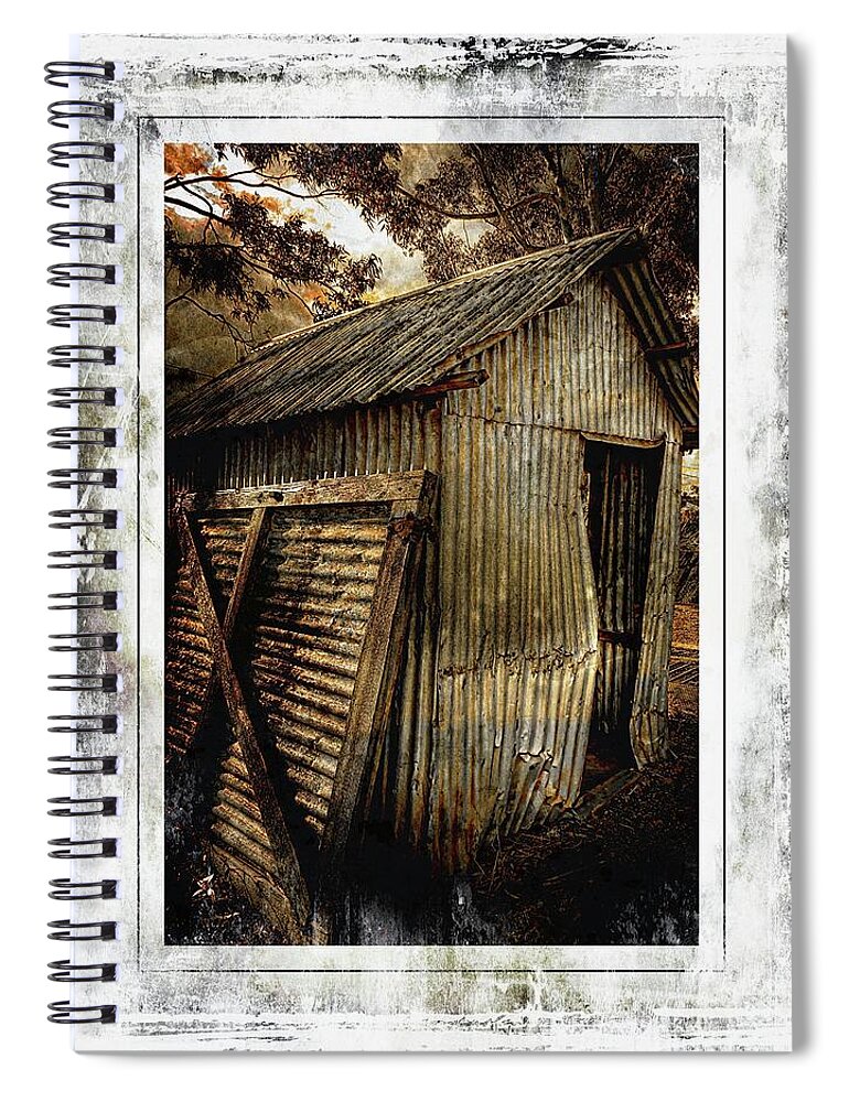 Shed Spiral Notebook featuring the photograph Abstract Vintage Shed by Michelle Liebenberg