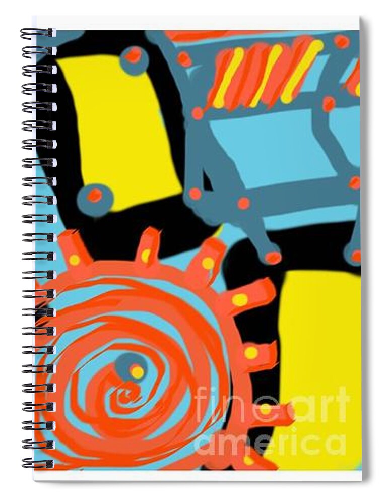 Abstract Painting Spiral Notebook featuring the painting Abstracto 2020 by Reina Resto