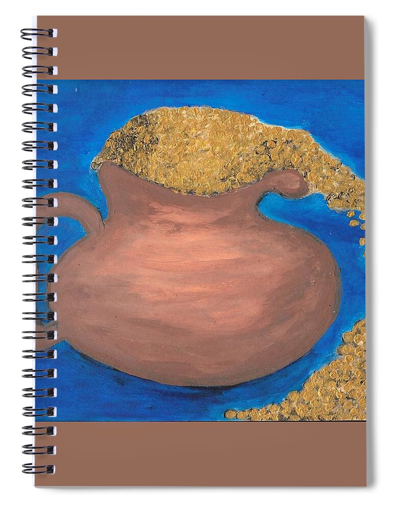 Abundance Spiral Notebook featuring the painting Abundance by Esoteric Gardens KN