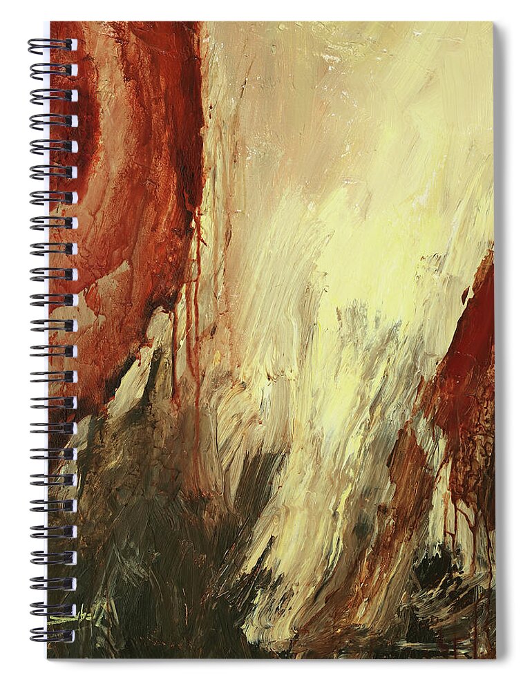 Abyss Spiral Notebook featuring the painting Abyss Revision II by Sv Bell
