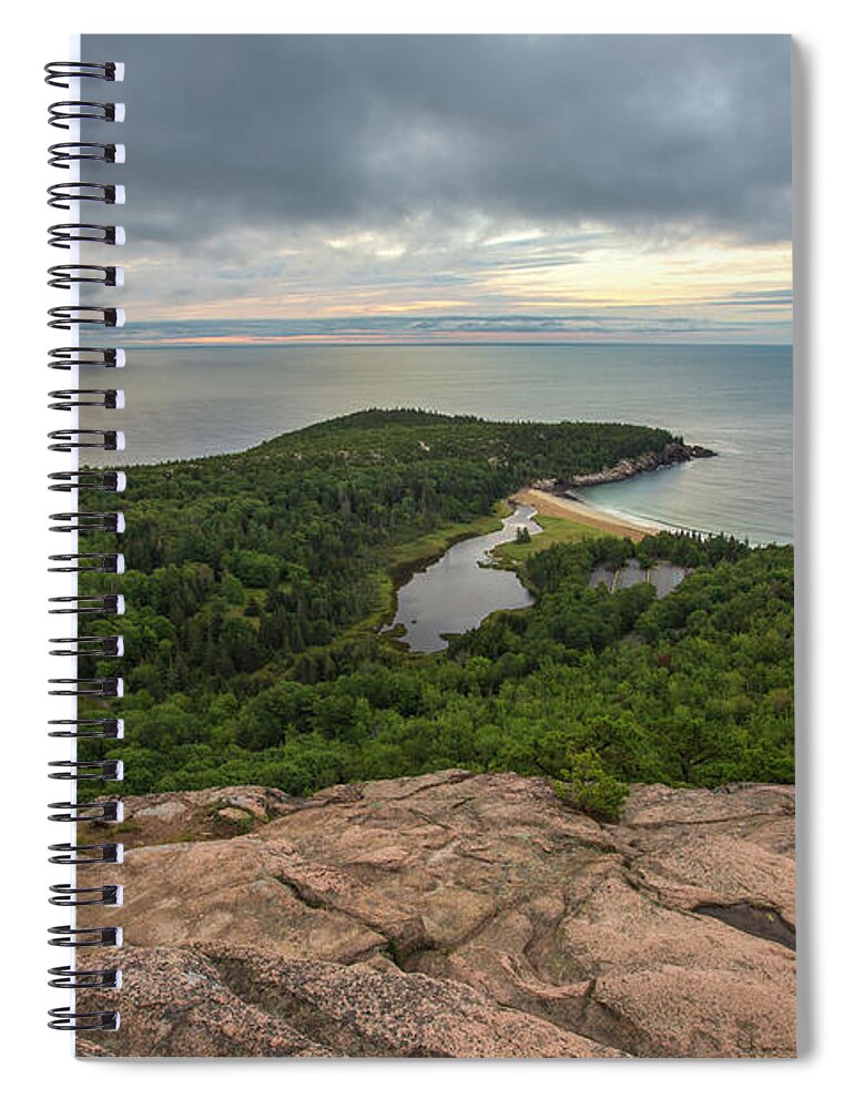 Acadia Spiral Notebook featuring the photograph Acadia Beehive Sunrise by White Mountain Images