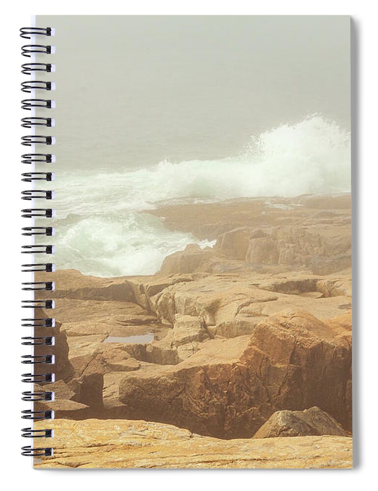 Acadia Spiral Notebook featuring the photograph Acadia National Park Fog by Amelia Pearn
