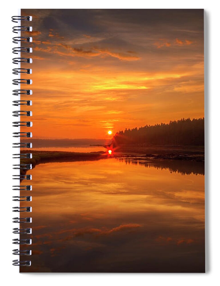 Acadia National Park Spiral Notebook featuring the photograph Acadia Sunrise 0553 by Greg Hartford