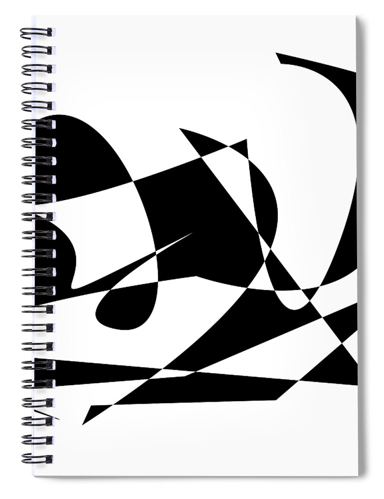 Abstract In The Living Room Spiral Notebook featuring the digital art Action Hero by David Bridburg