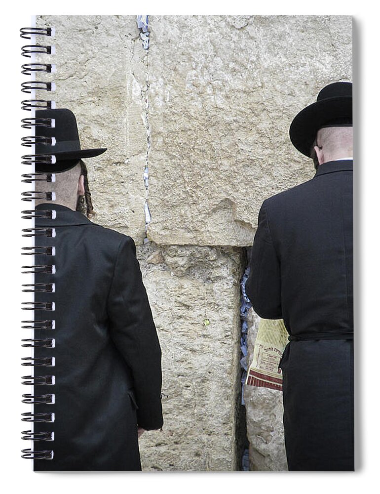 Israel Spiral Notebook featuring the photograph Adding to the Prayers of Many by M Kathleen Warren