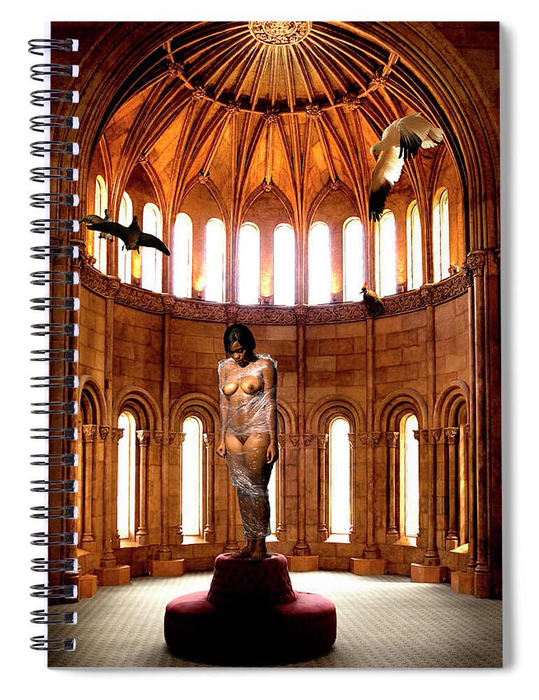 Nude Spiral Notebook featuring the photograph Adele in Her Castle by Mark Gomez