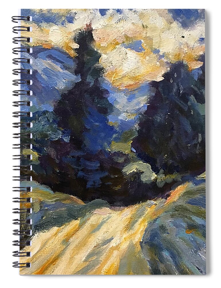 Adirondacks Trail Spiral Notebook featuring the painting Adirondacks Trail by B Rossitto