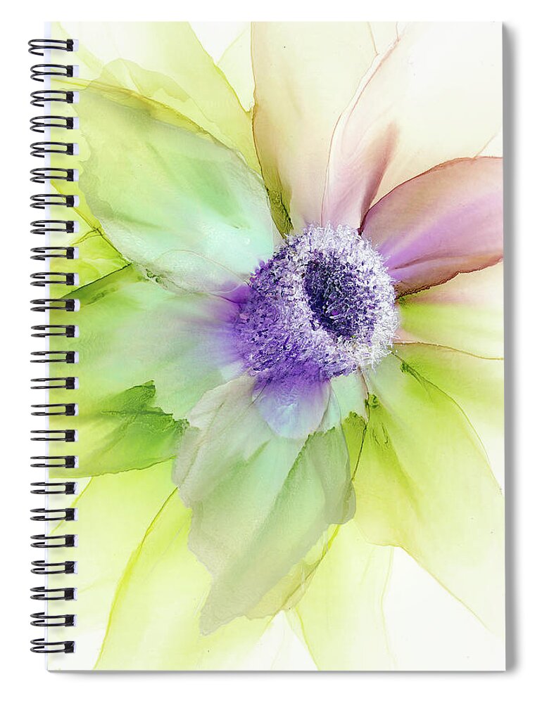 Floral Spiral Notebook featuring the painting Affection by Kimberly Deene Langlois