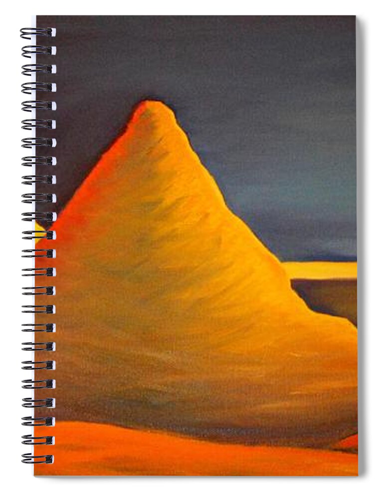 Orange Spiral Notebook featuring the painting After the Rain by Franci Hepburn