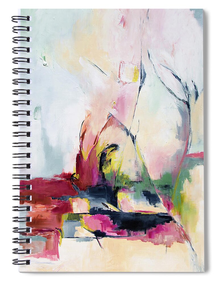 Pink Spiral Notebook featuring the painting Prayer by Katrina Nixon