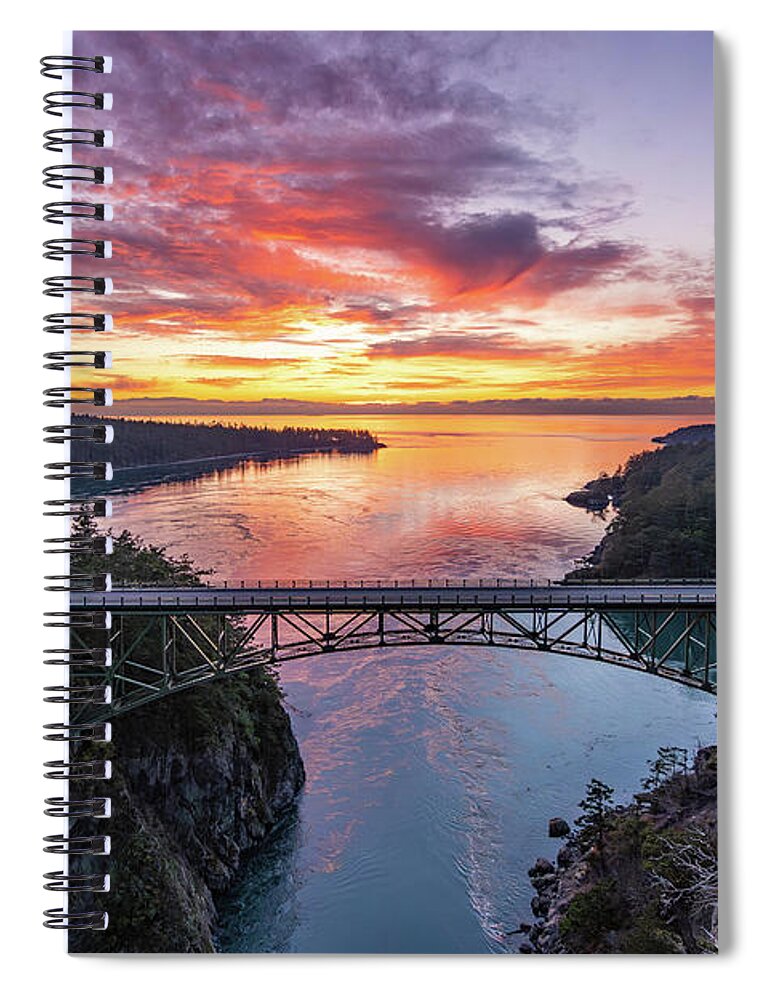 Afterglow Spiral Notebook featuring the photograph Afterglow by Gary Skiff