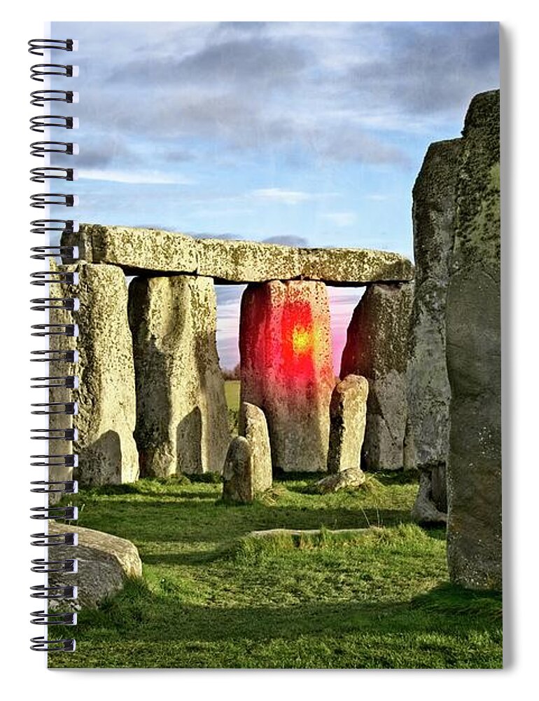 Amesbury Spiral Notebook featuring the photograph Afternoon At Stonehinge by David Desautel