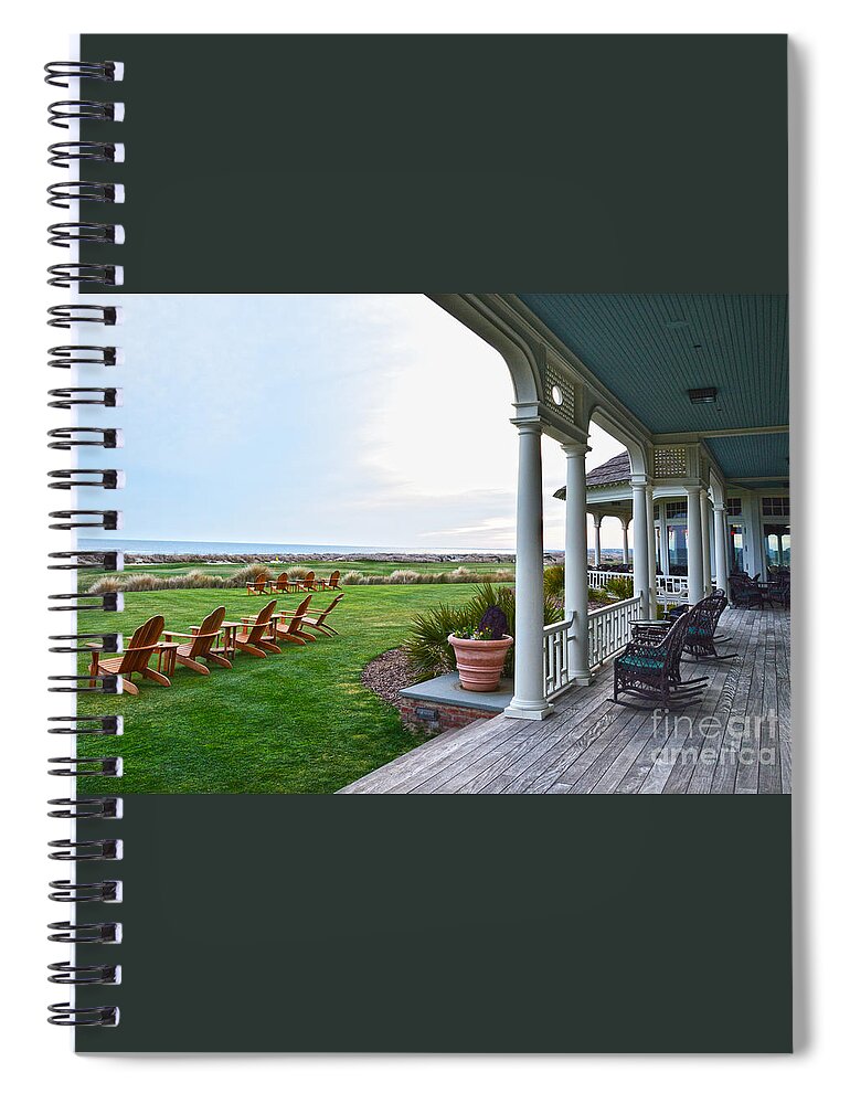 Eighteenth Hole Spiral Notebook featuring the photograph Afternoon at the Eighteenth Hole by Catherine Sherman