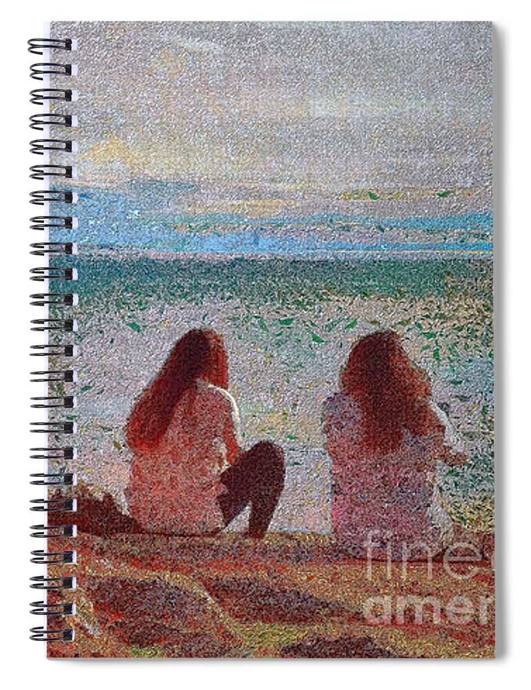 Lopez Island Spiral Notebook featuring the photograph Afternoon at the Lopez Monument by Sea Change Vibes
