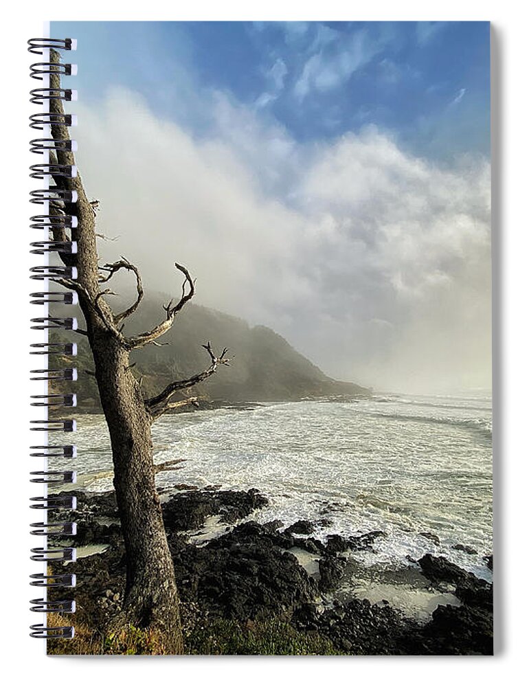 Oregon Spiral Notebook featuring the photograph Against the Wind by Andrea Platt