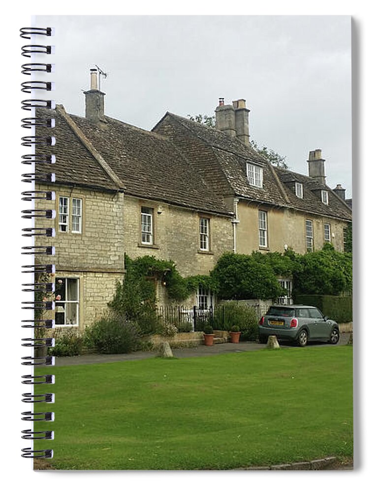 Cotswold Spiral Notebook featuring the photograph Agatha Raisin Village by Roxy Rich
