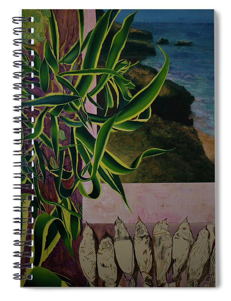 Agave Spiral Notebook featuring the painting Agave by Cecilie Rose