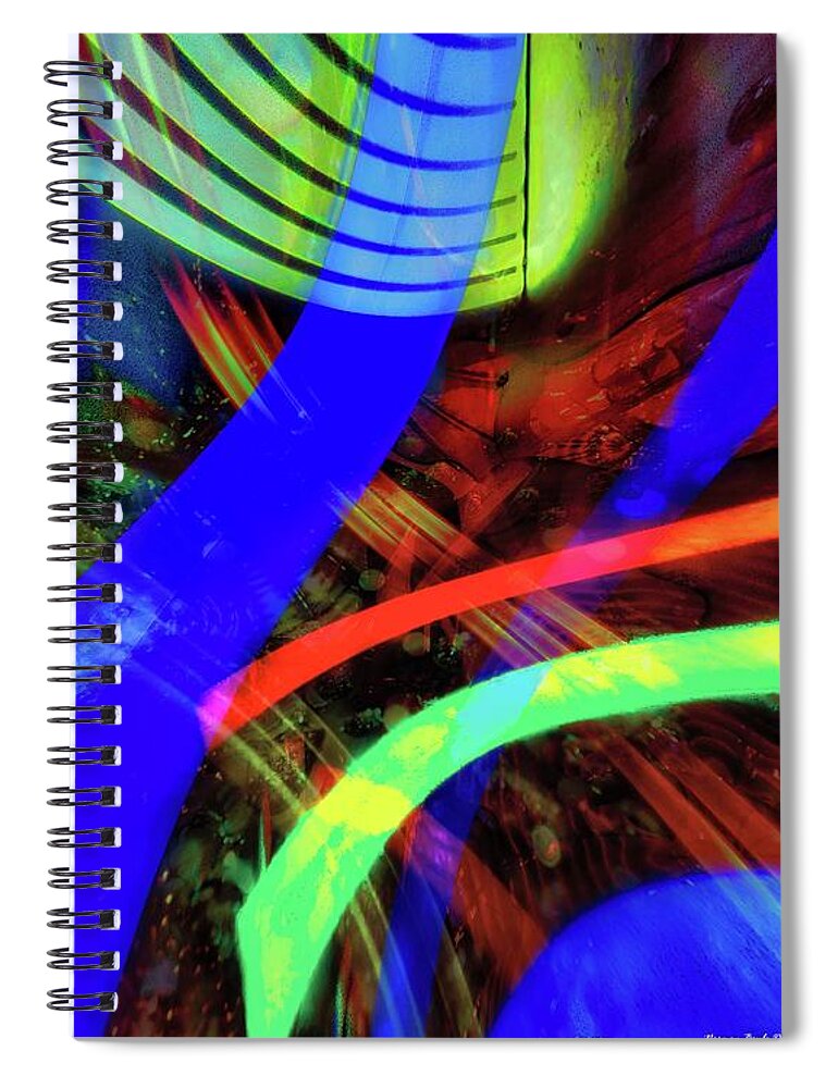 Colours Spiral Notebook featuring the digital art Agile by Norman Brule