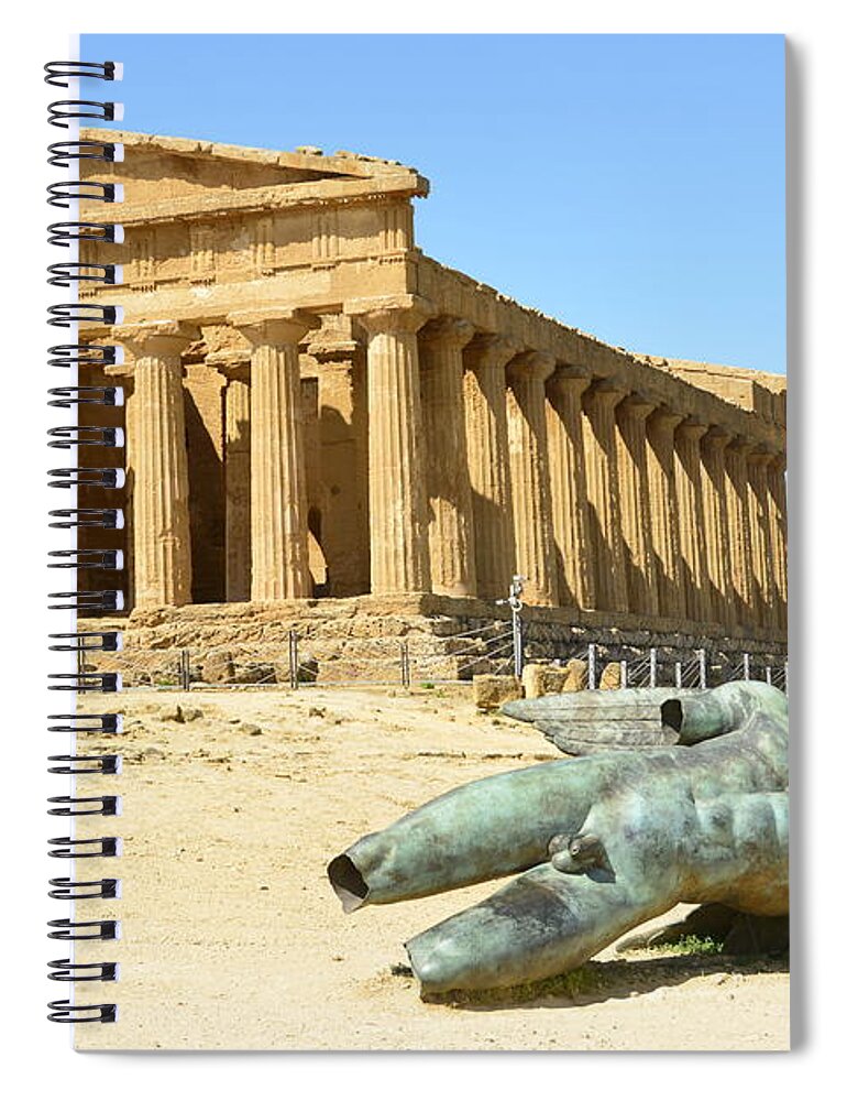 Agrigento Spiral Notebook featuring the photograph Agrigento, Valley of the Kings 2 by Regina Muscarella