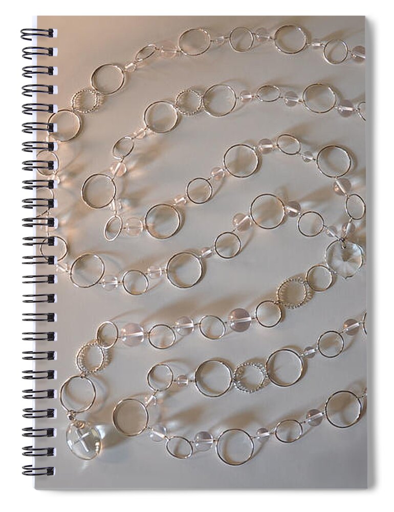 Color Spiral Notebook featuring the sculpture Air Rosary Mixed Media Assemblage Sculpture by Leigh N Eldred