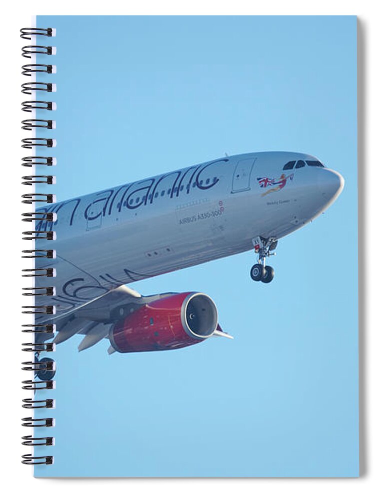 Airplane Spiral Notebook featuring the photograph Airbus A330 by Paul Freidlund
