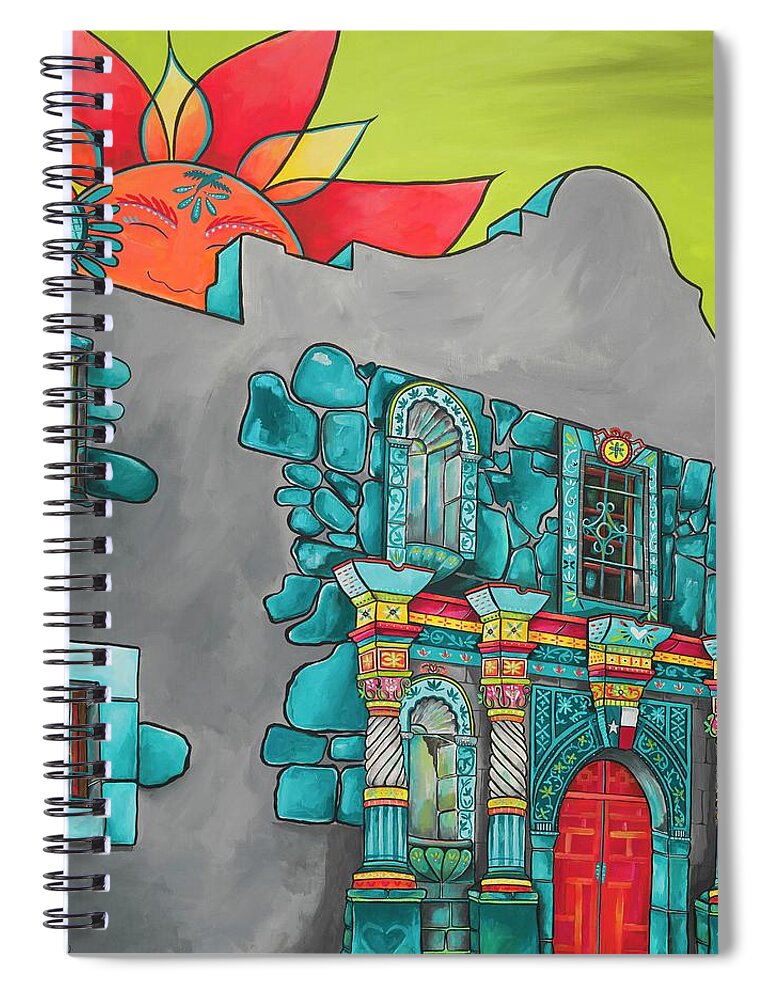 The Alamo Spiral Notebook featuring the painting Alamo Talavera by Patti Schermerhorn