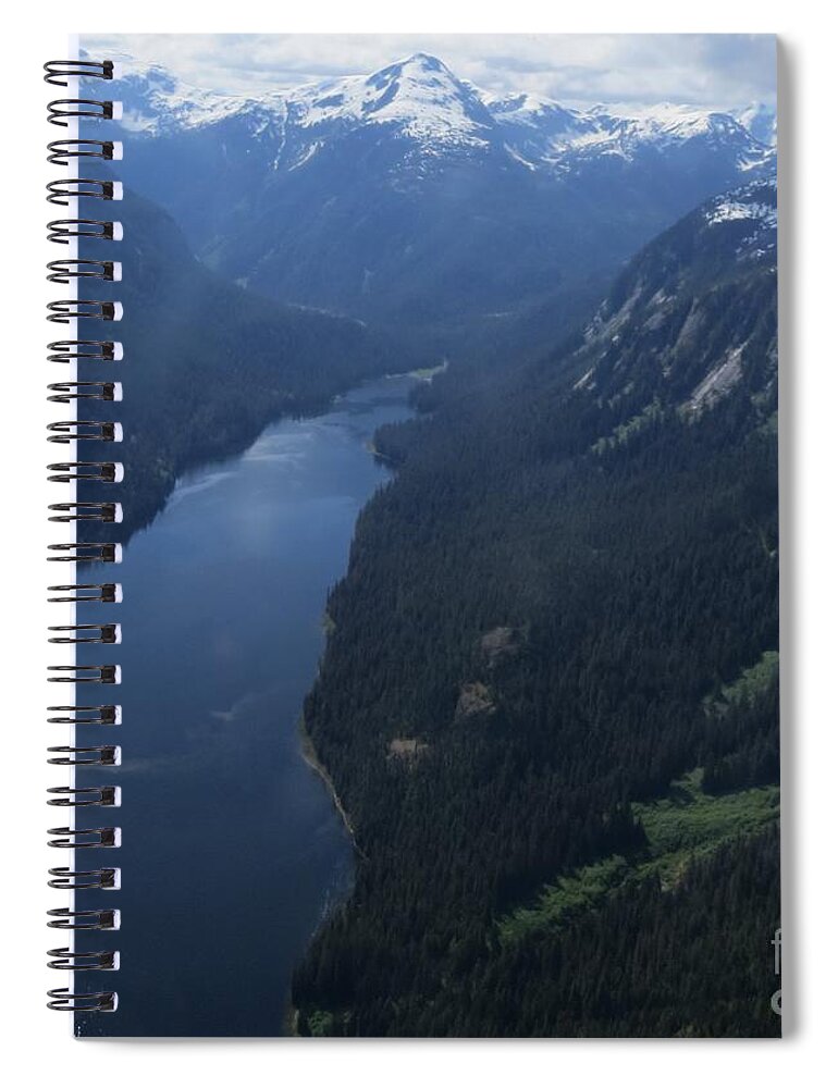 Alaska Spiral Notebook featuring the photograph Alaskan Mountains and Waterway by World Reflections By Sharon