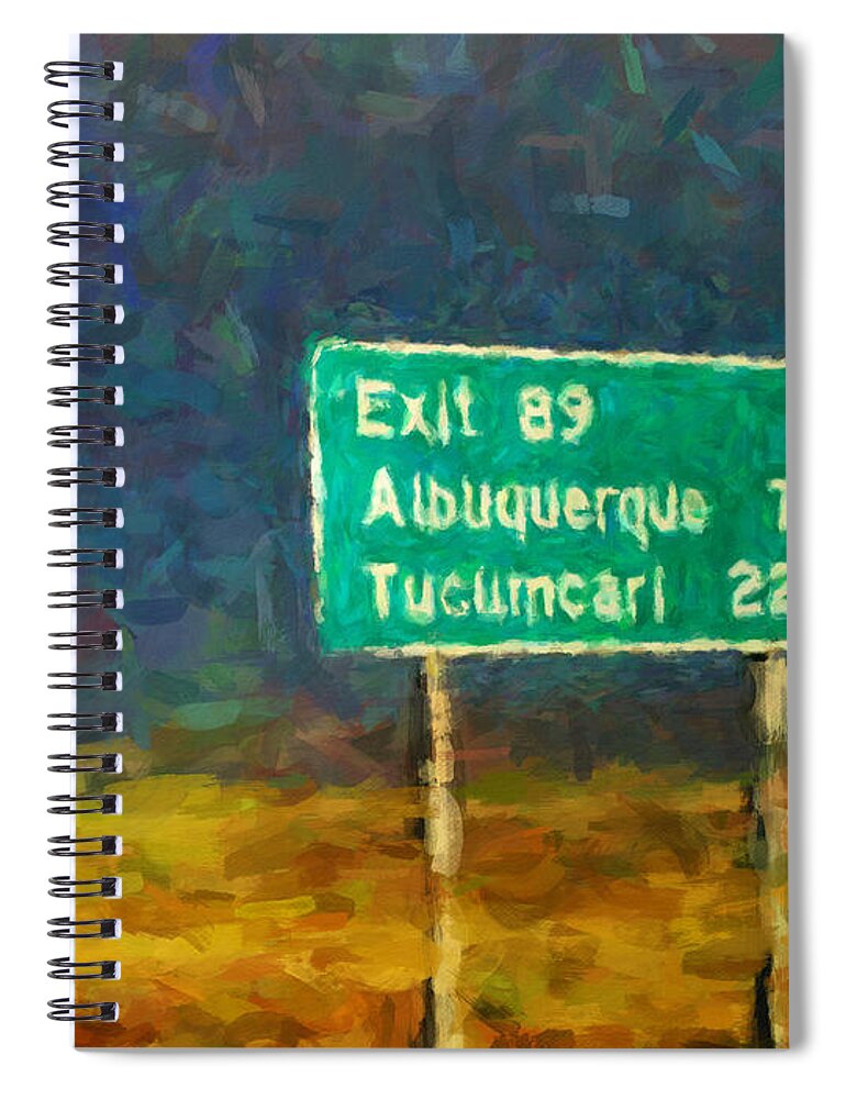 Landscape Spiral Notebook featuring the painting Albuquerque 72, Painted Desert by Trask Ferrero