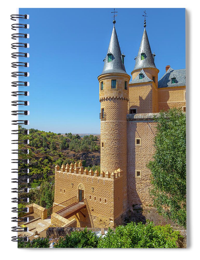 Spain Spiral Notebook featuring the photograph Alcazar of Segovia by W Chris Fooshee