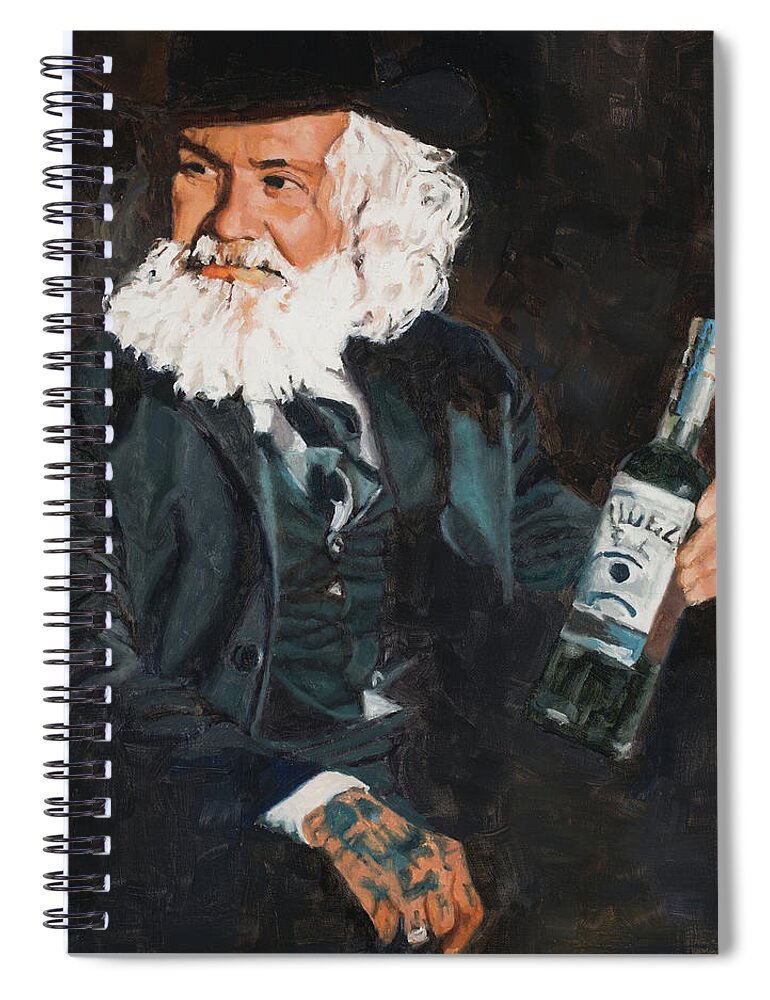 Old Man Spiral Notebook featuring the painting Aldez by Tate Hamilton
