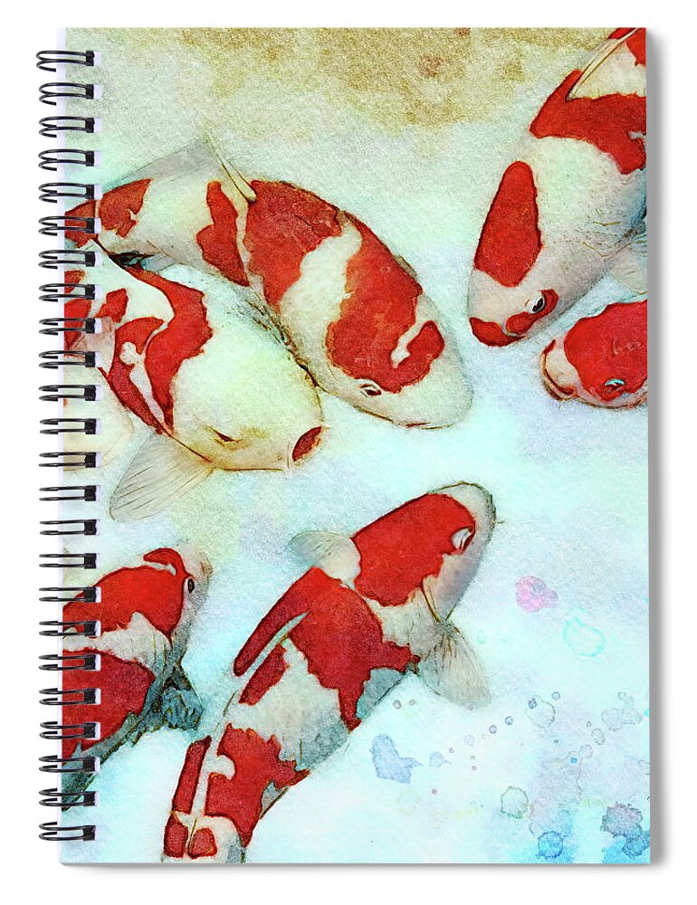 Russ Harris Spiral Notebook featuring the painting All In The Family by Russ Harris