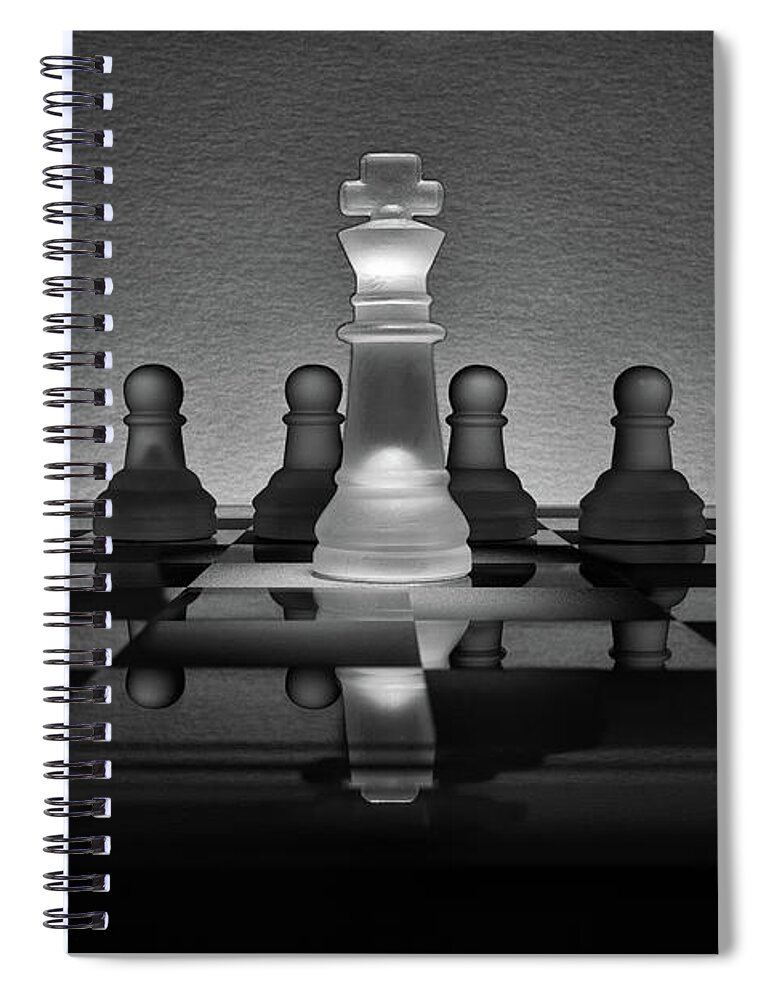 Chess Spiral Notebook featuring the photograph All the King's Men by Chuck Rasco Photography