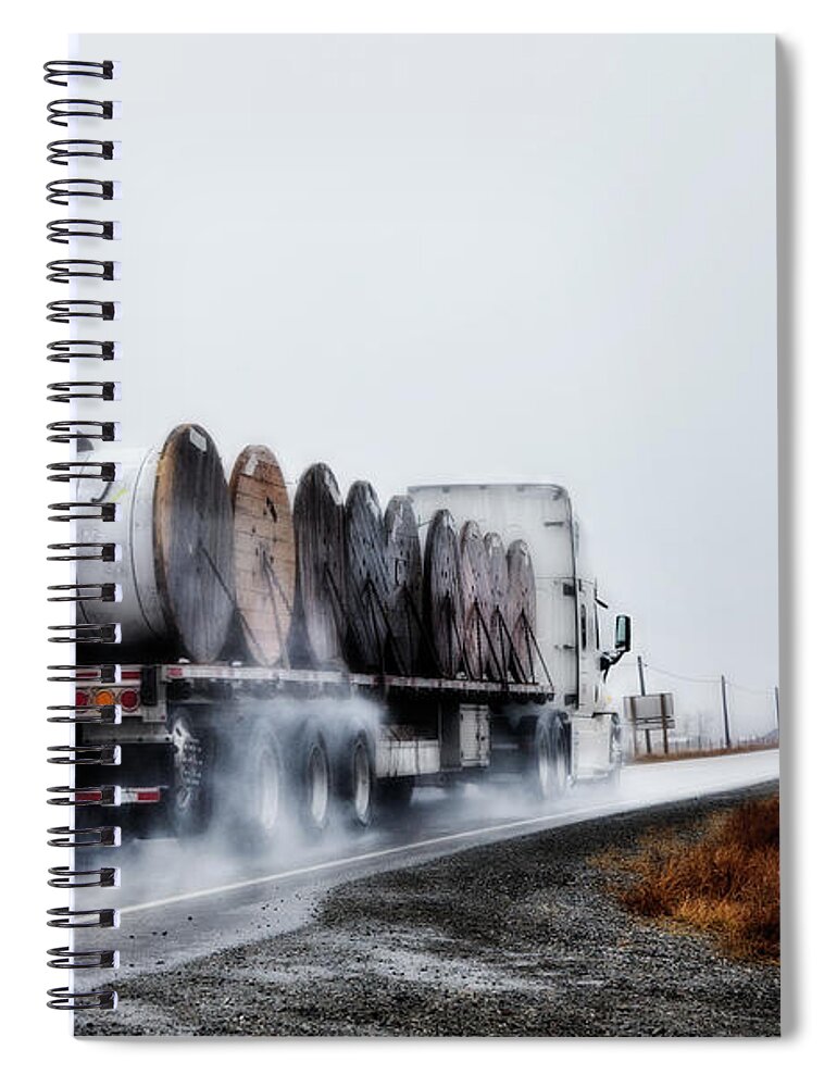 Theresa Tahara Spiral Notebook featuring the photograph All Weather Trucker by Theresa Tahara