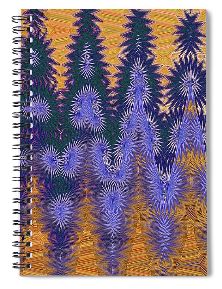 Aloe Vera Abstract #1879ps2 Spiral Notebook featuring the digital art Aloe Vera Abstract #1879ps2 by Tom Janca